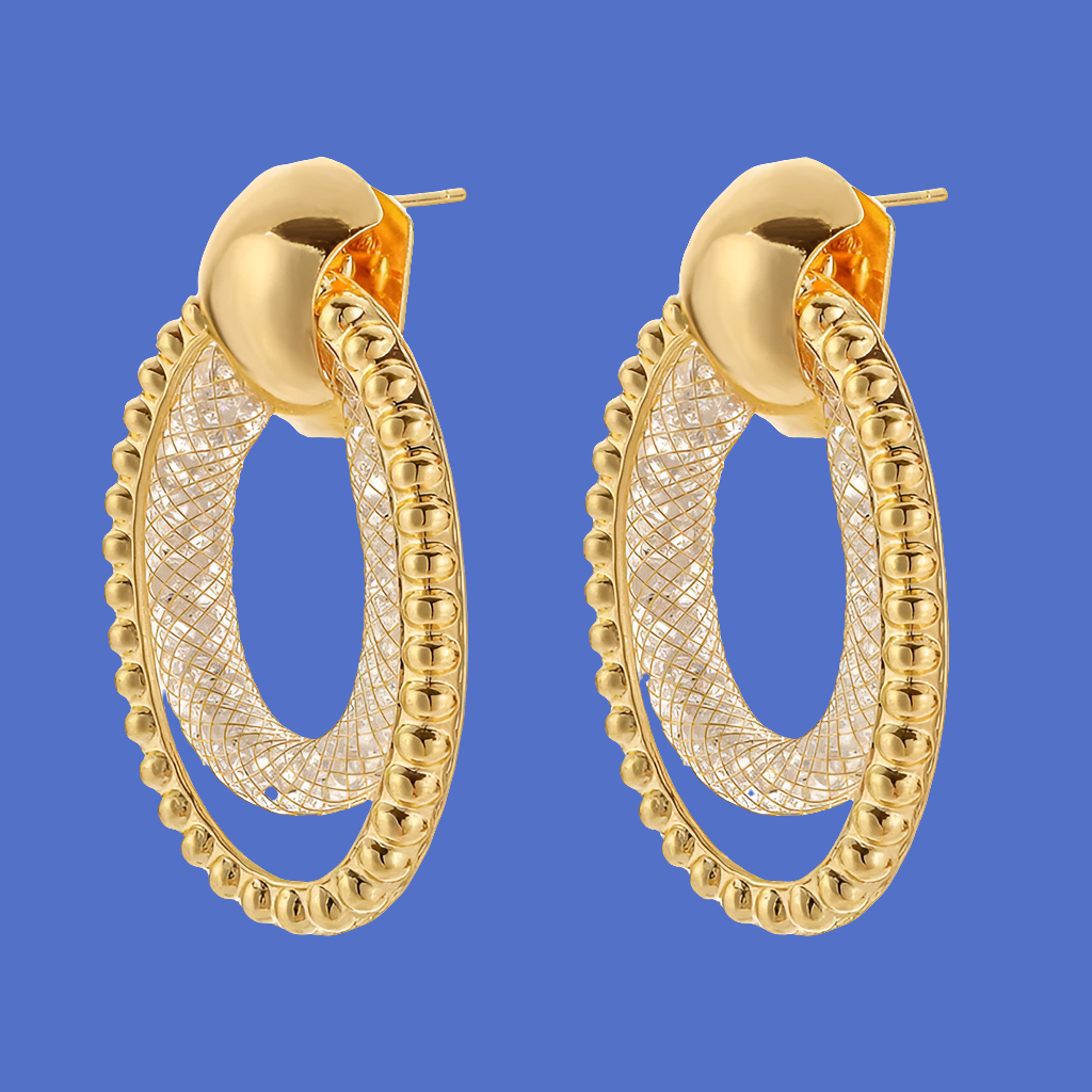 Circle Gold Plated Earrings