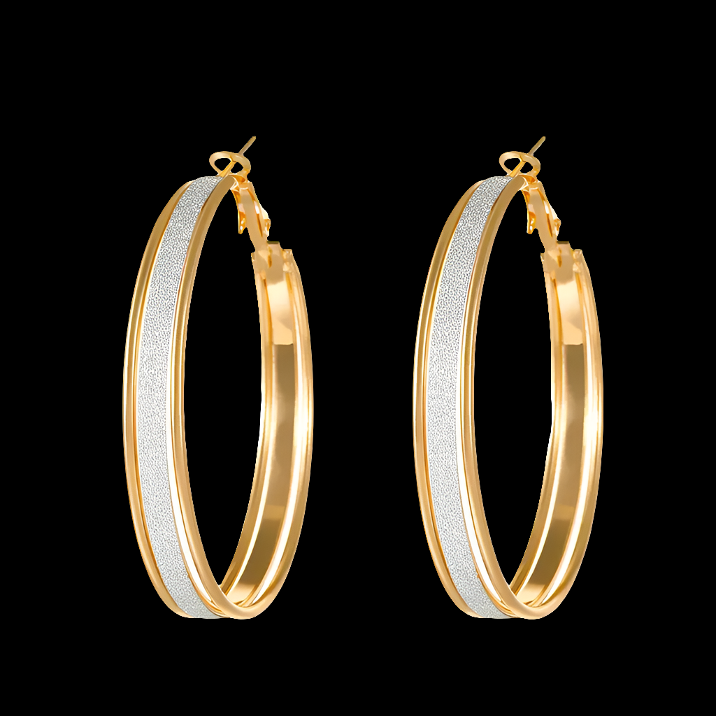 Gold Plated Alloy Hoop Earrings